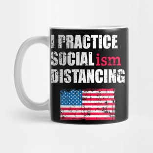 Anti Socialism Funny Political Social Distancing Socialist Mug